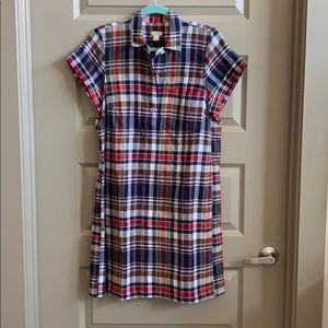 Size small checkered Jcrew shirt dress